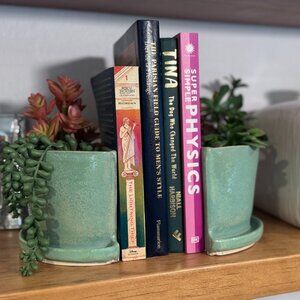 Planter Bookends handmade pottery